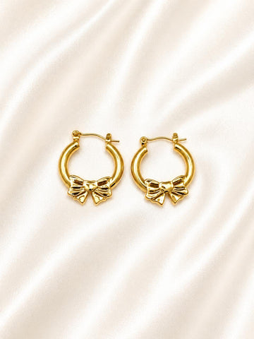 Bow Hoop Earrings