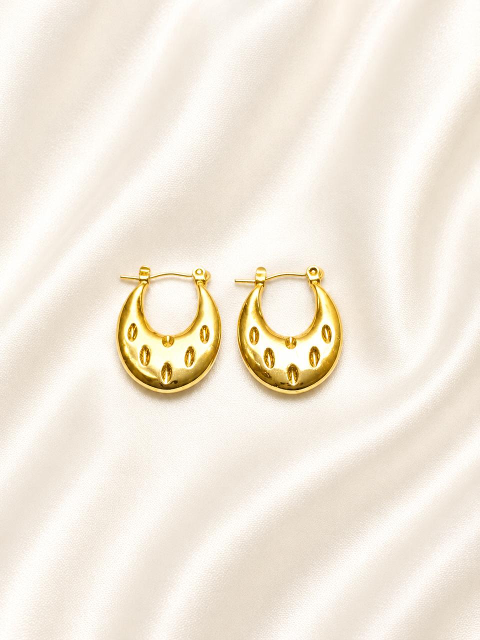 Crescent Moon Hoops
