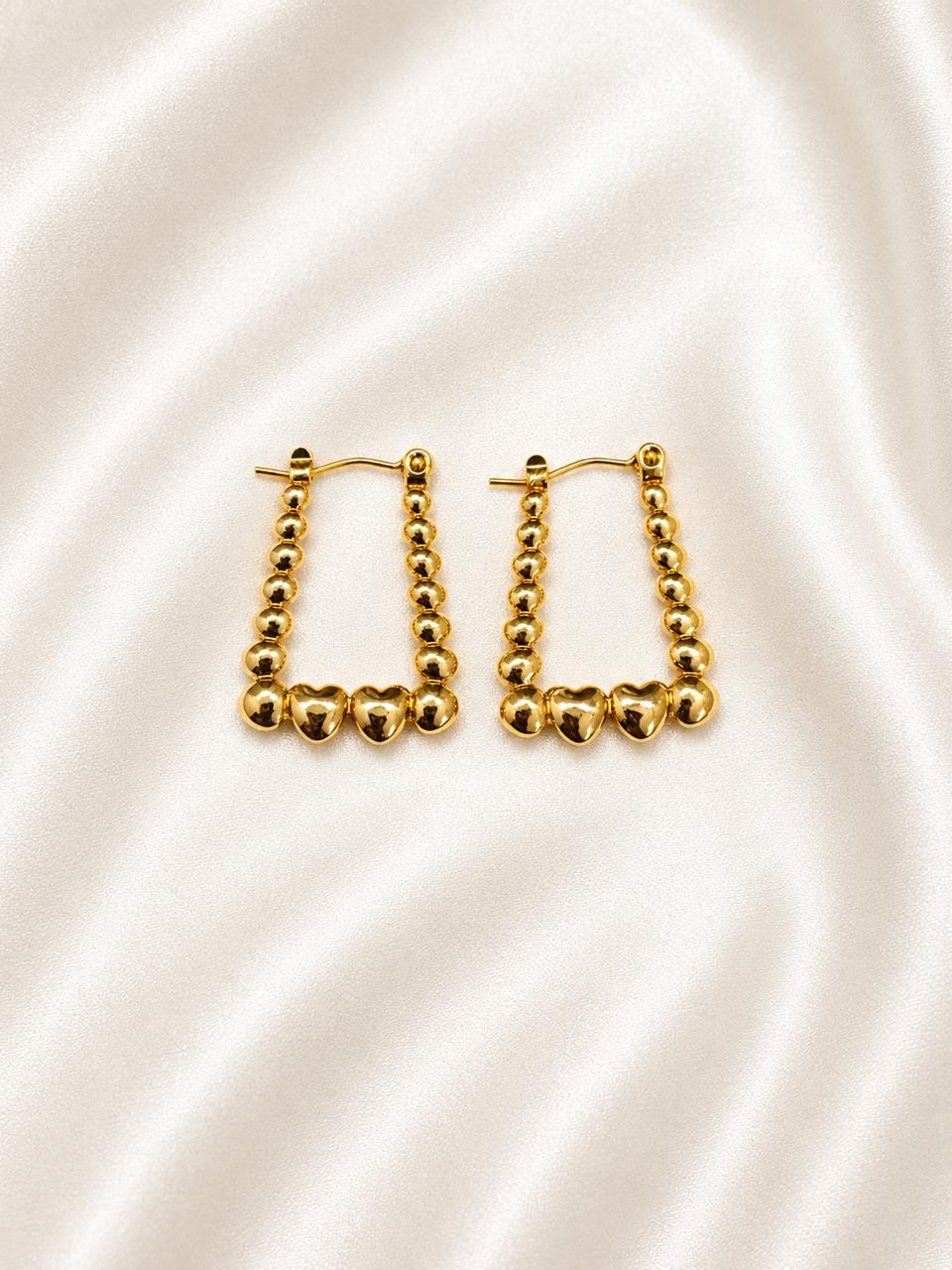 Heartline Hoop Earrings