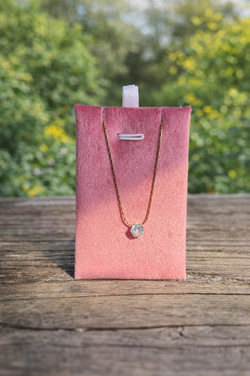 Minimal Solitaire Diamond Necklace