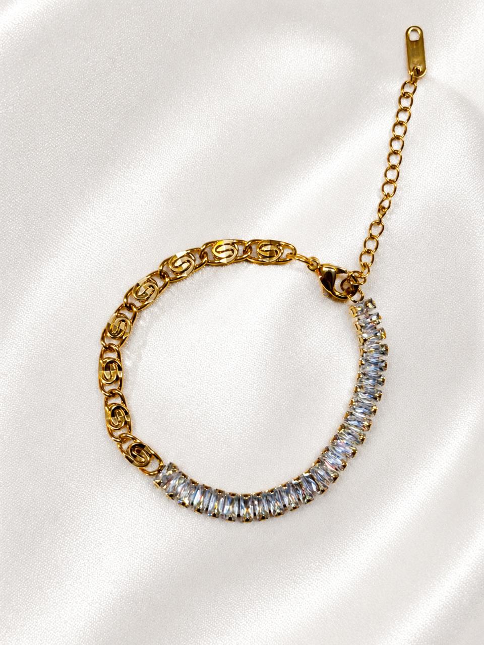 Orbit Link Bracelet or the Aura Link Baguette Bracelet