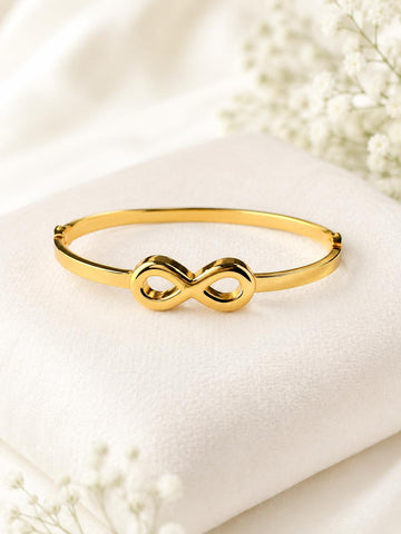 infinite stainless steel bangle bracelet