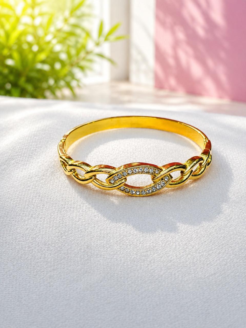 Twisted Rhinestone Bracelet