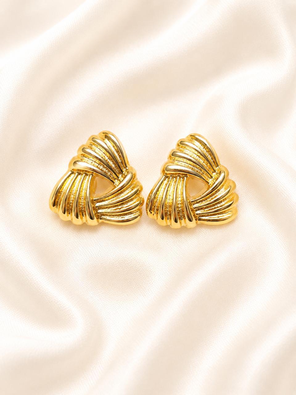 Gold Knot Stud Earrings