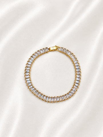 Baguette-cut Tennis Bracelet