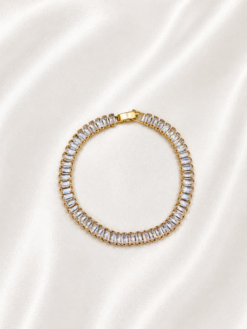Baguette-cut Tennis Bracelet